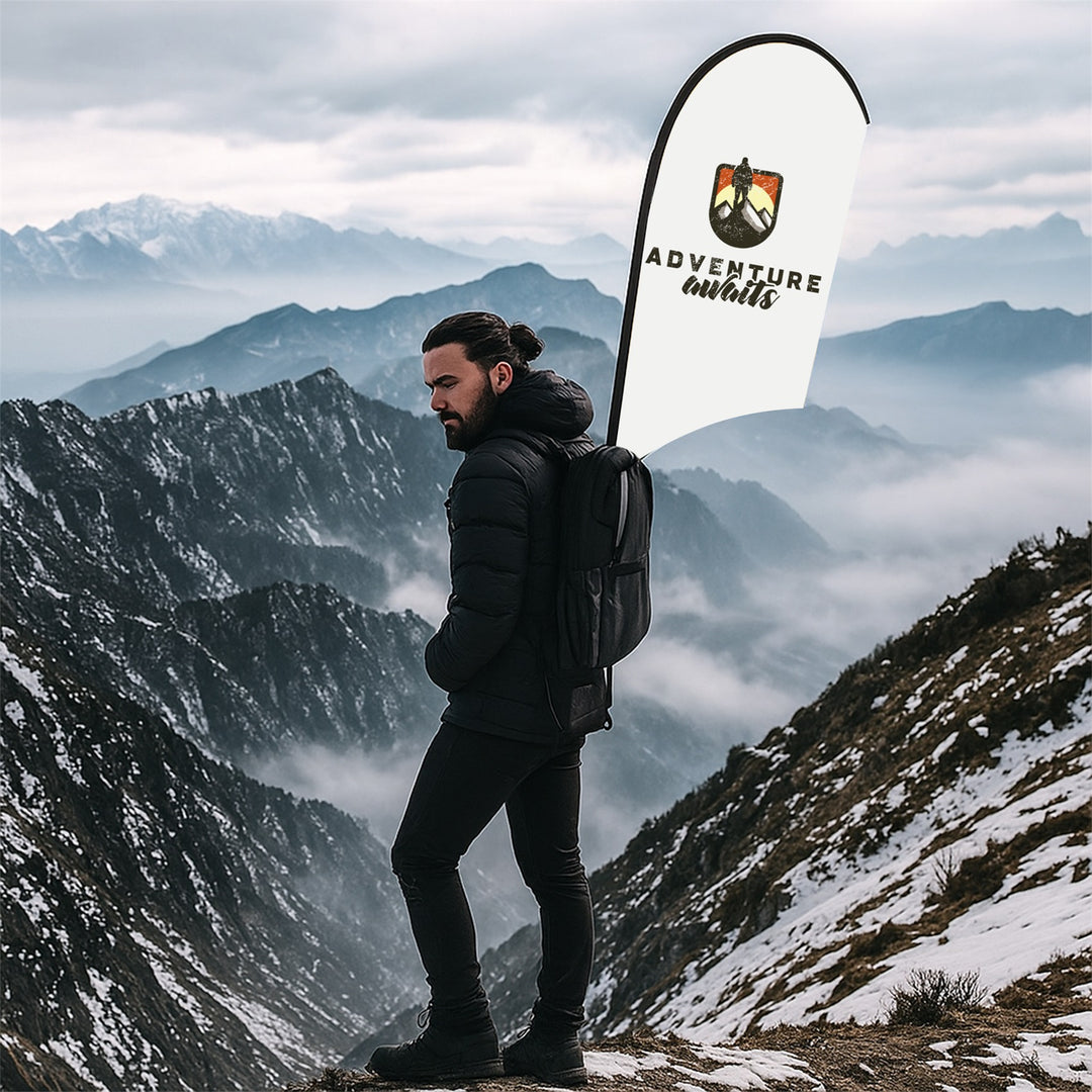 Custom U Shape Backpack Flags