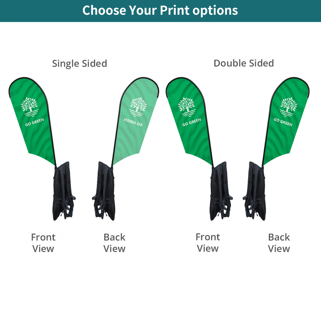 Custom U Shape Backpack Flags