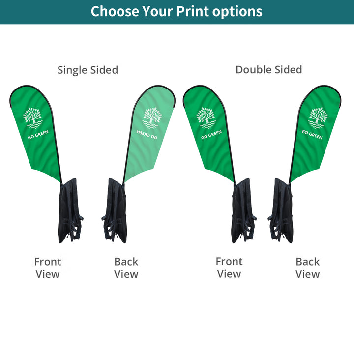 Custom U Shape Backpack Flags