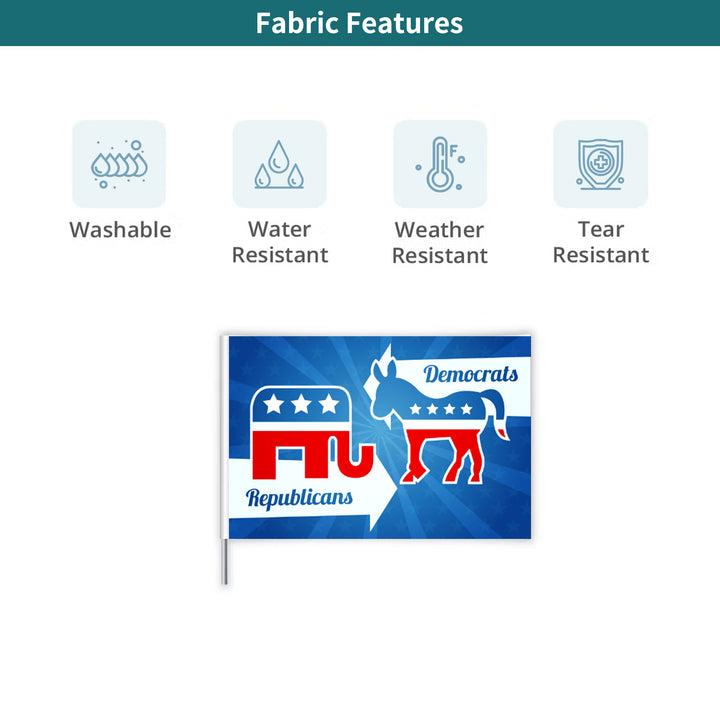 Custom Hand Held Political Flags