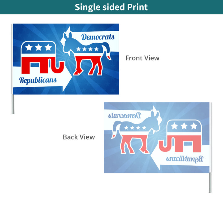 Custom Hand Held Political Flags