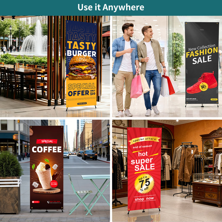 Custom X Style Banner Stands