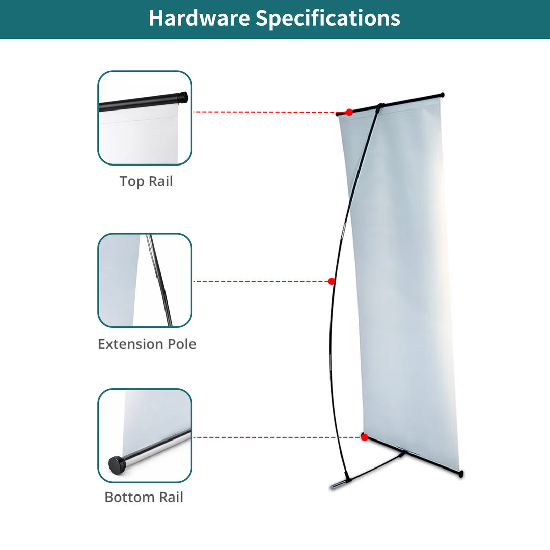 Custom L Banner Stands