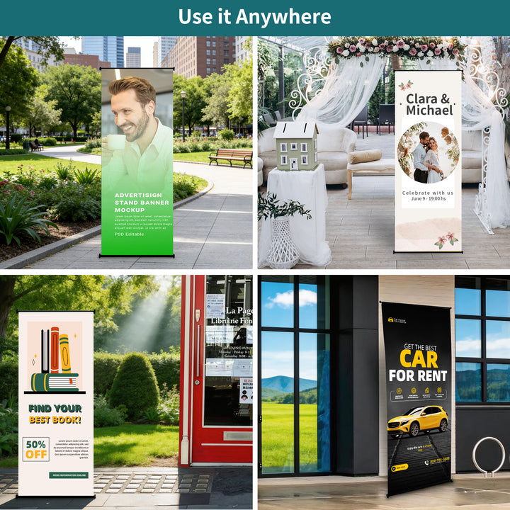 Custom L Banner Stands