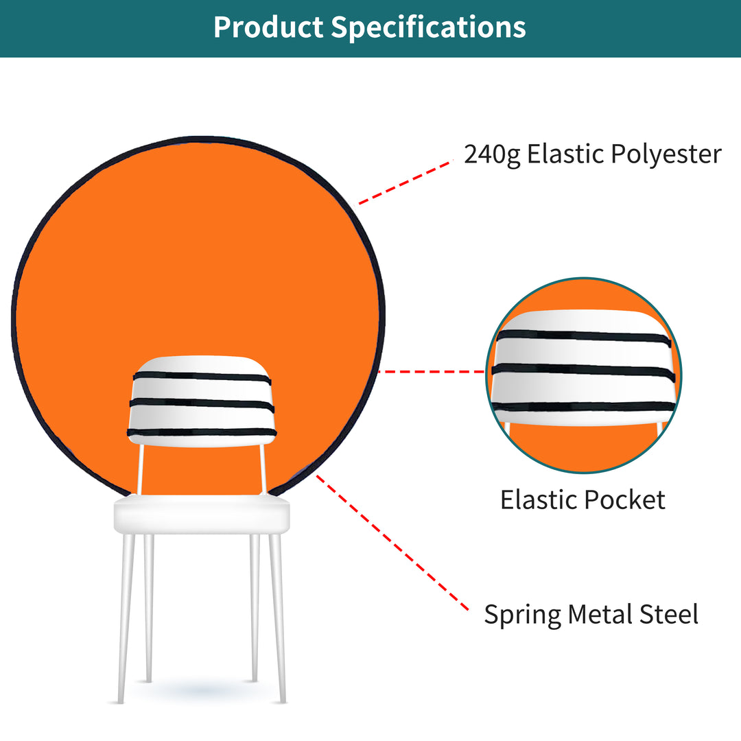 Custom Pop Up Orange Screen Webcam Backdrop