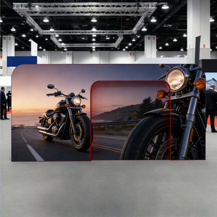 Custom 20 Ft Tension Fabric Backwall for Trade Show