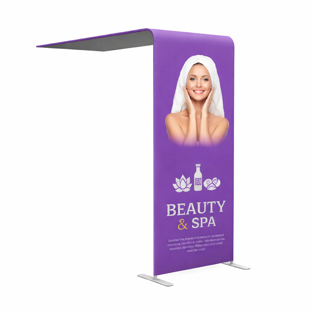 Custom L Shaped Tube Arch Fabric Display