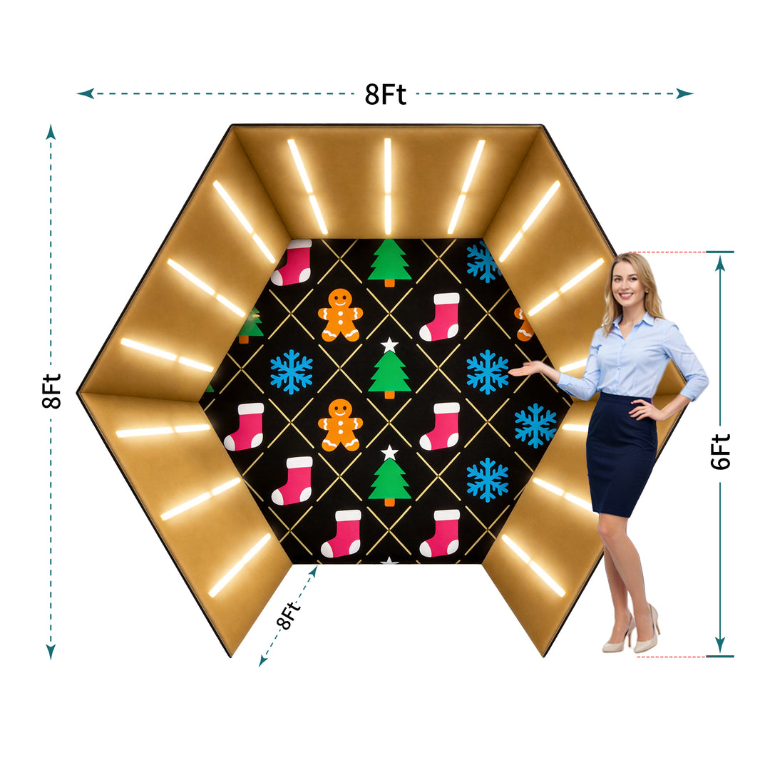 Custom Hexagonal Vogue Booth Enclosure