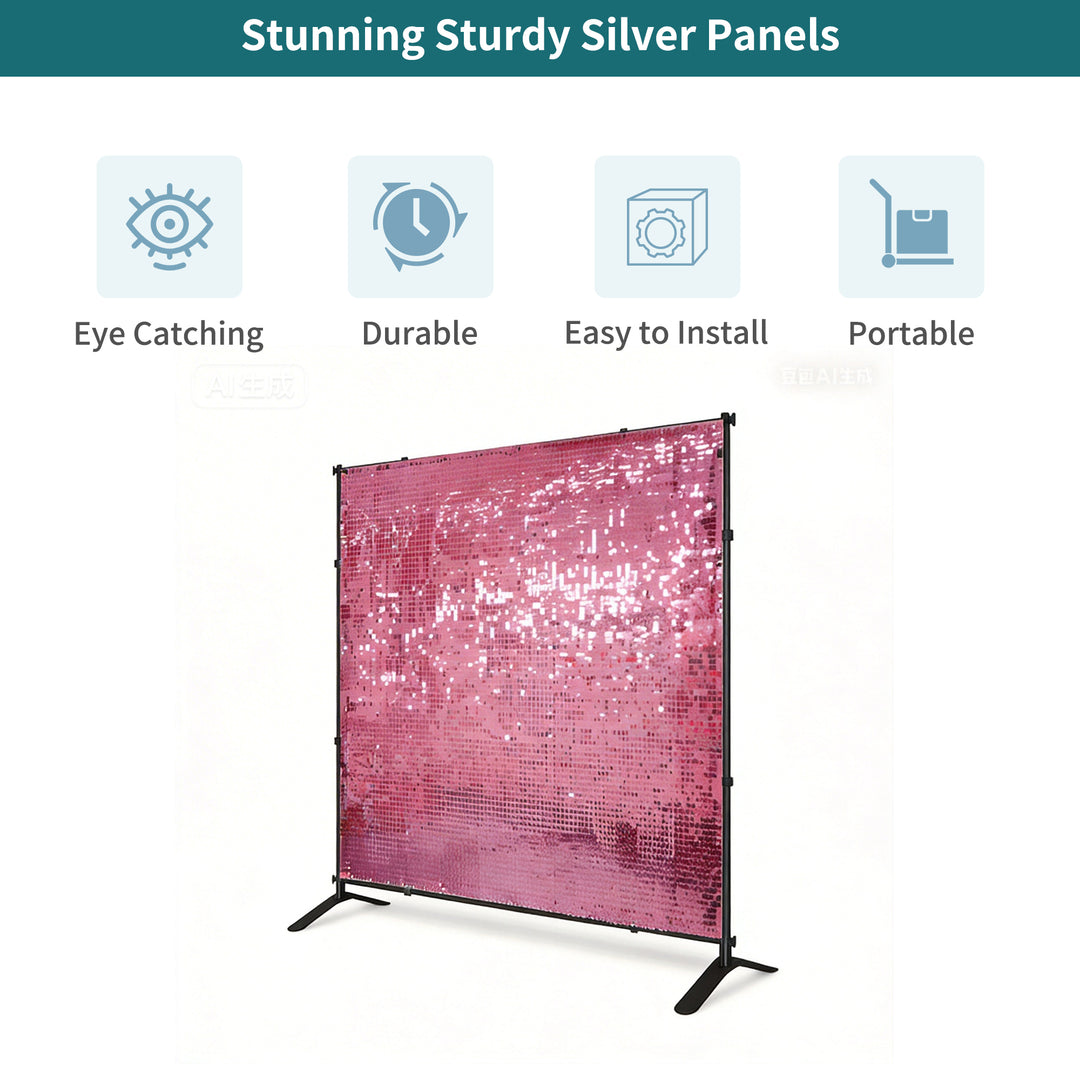 Custom Rose Gold Sequin Shimmer Wall Backdrop Panel