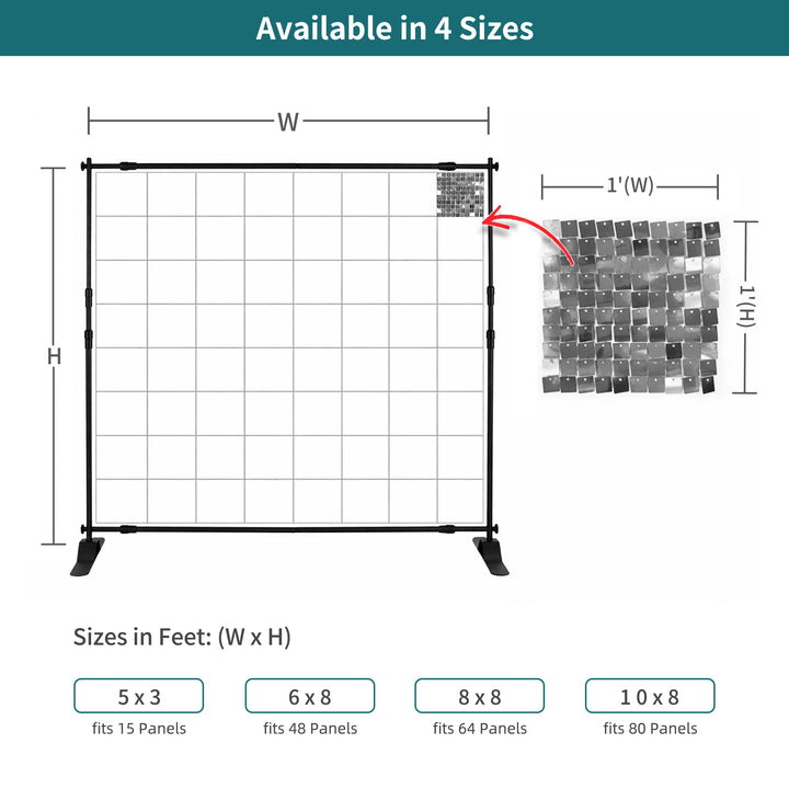 Custom Silver Sequin Shimmer Wall Backdrop Panel