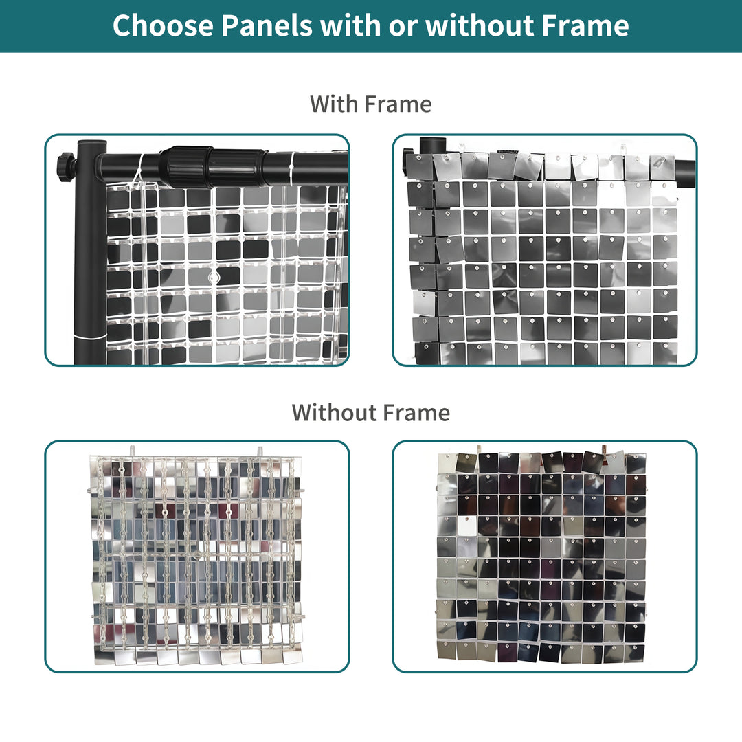 Custom Silver Sequin Shimmer Wall Backdrop Panel