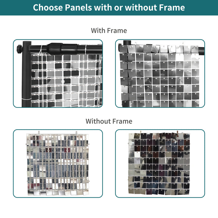 Custom Silver Sequin Shimmer Wall Backdrop Panel