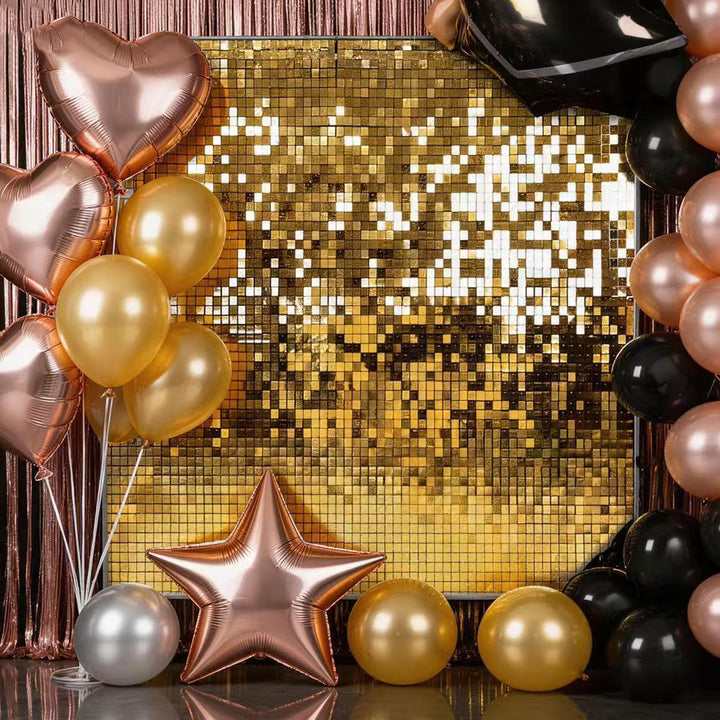 Custom Gold Sequin Shimmer Wall Backdrop Panel