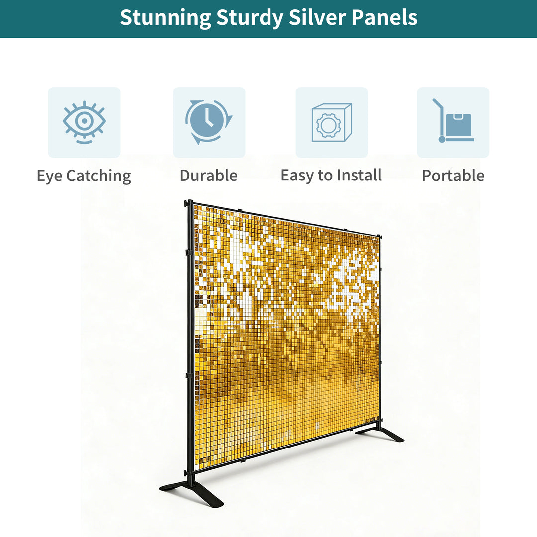 Custom Gold Sequin Shimmer Wall Backdrop Panel