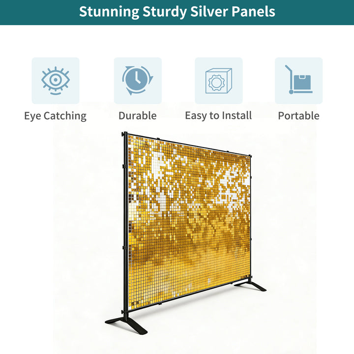 Custom Gold Sequin Shimmer Wall Backdrop Panel