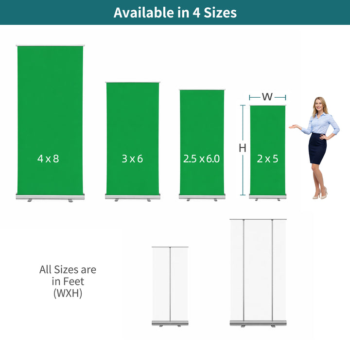 Custom Roll Up Green Screen Portable Background