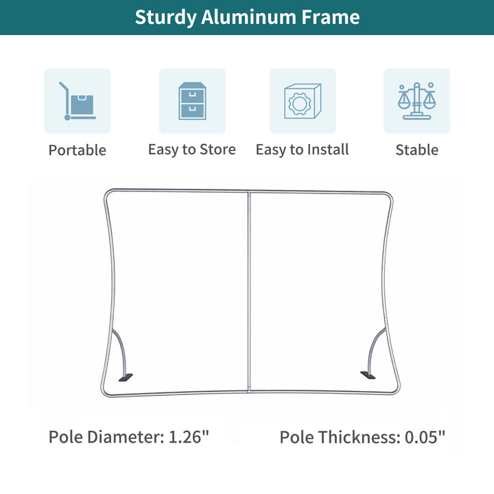 Custom U Shaped Pillow Case Tension Fabric Backdrop