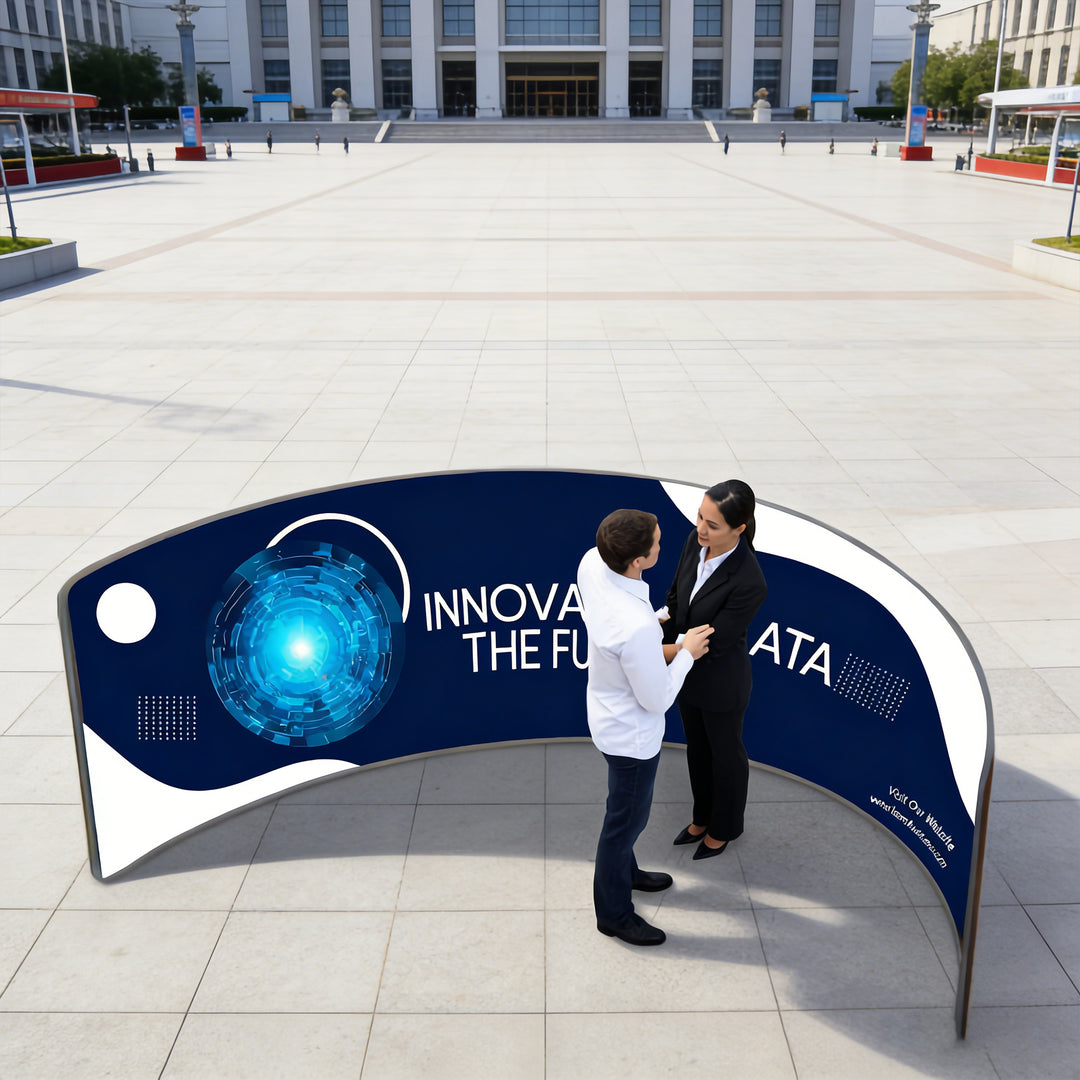 Custom Exhibit Backdrop 10 ft - Semi Circle