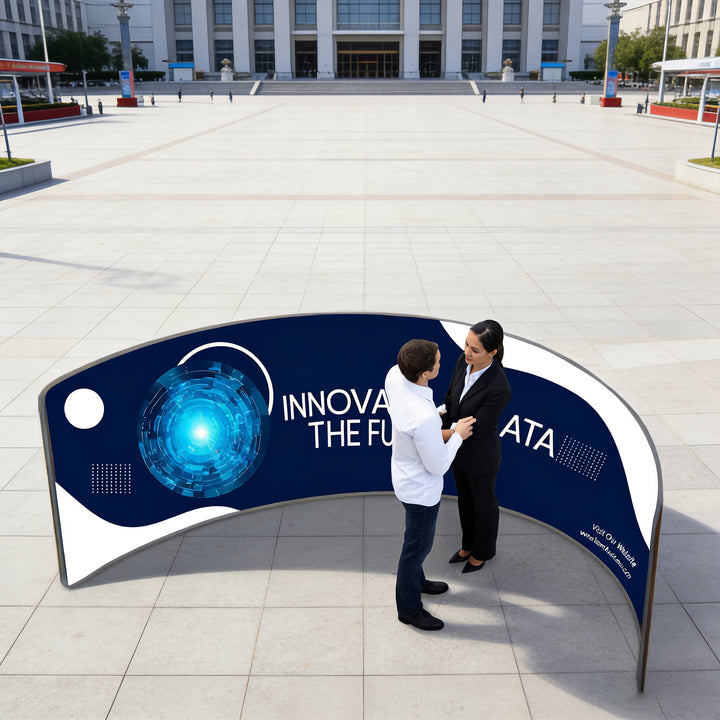 Custom Exhibit Backdrop 10 ft - Semi Circle