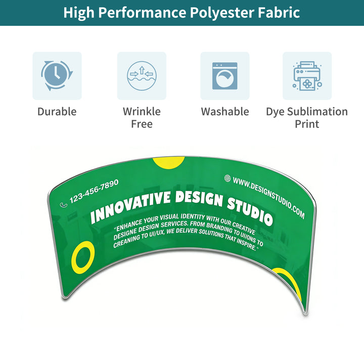 Custom Exhibit Backdrop 10 ft - Semi Circle