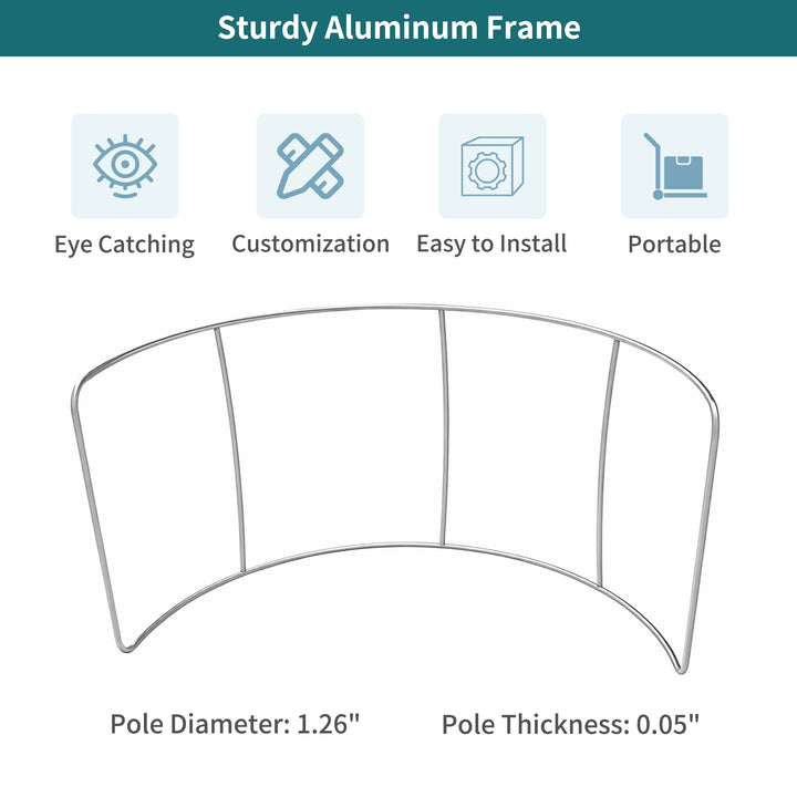 Custom Exhibit Backdrop 10 ft - Semi Circle