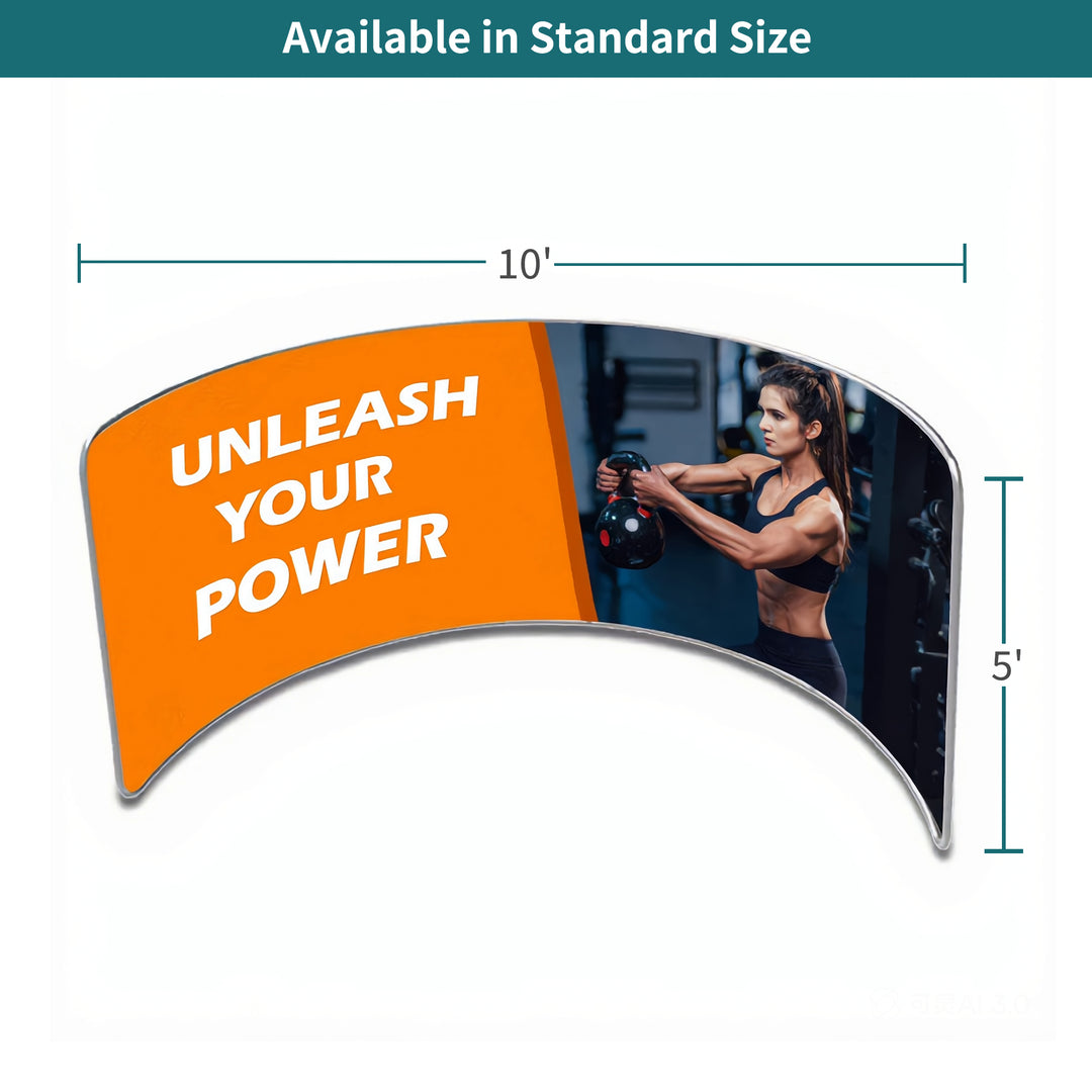 Custom Exhibit Backdrop 10 ft - Semi Circle
