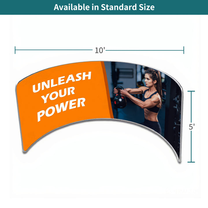 Custom Exhibit Backdrop 10 ft - Semi Circle