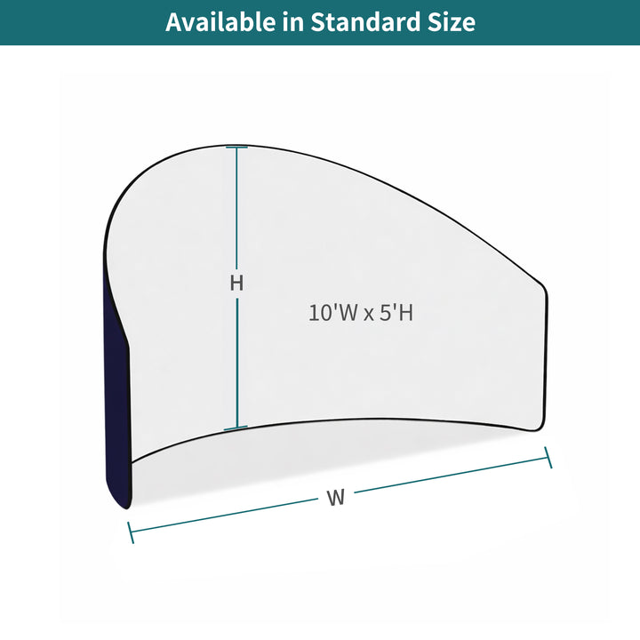 Custom Exhibit Backdrop 10 ft - Raised Semi Circle