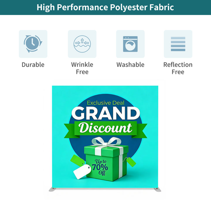 Custom Straight Pillow Case Tension Fabric Backdrop
