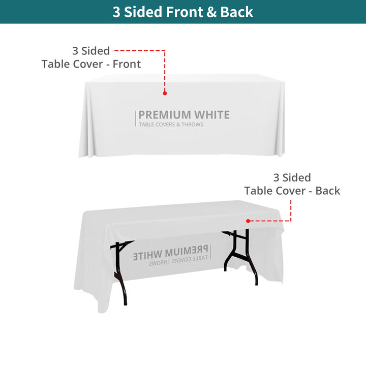 Custom Premium White Color Table Covers 001