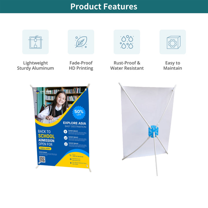 Custom Mini X Tabletop Banner Display 011