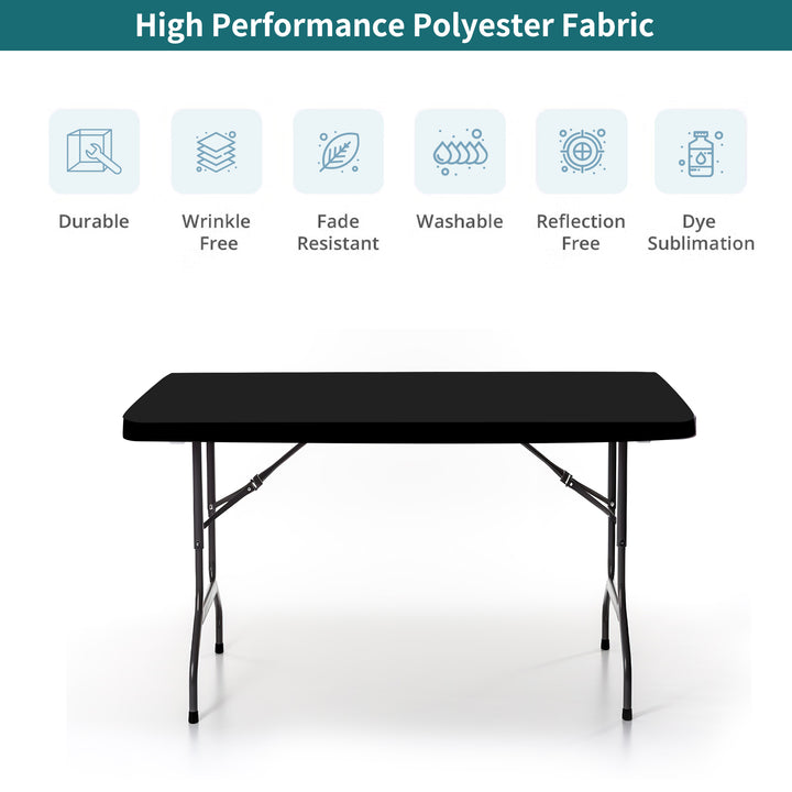 Custom Rectangle Tabletop Covers - Black 024