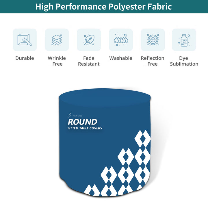 Custom Round Fitted Tablecloths 028