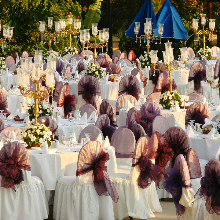 Custom Pleated Banquet Chair Covers 032