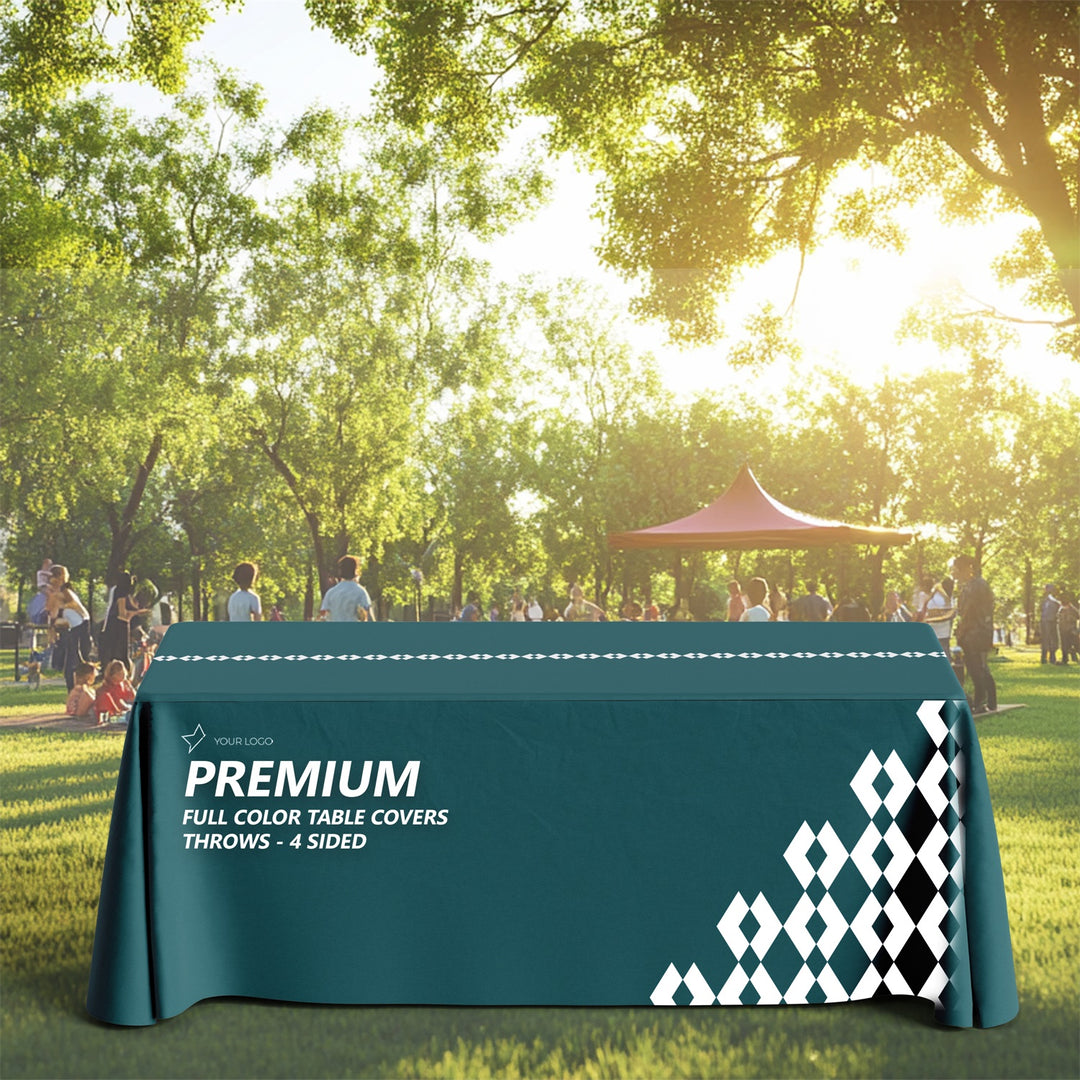 Premium Full Color Table Covers &amp; Tablecloths - 4 Sided 034