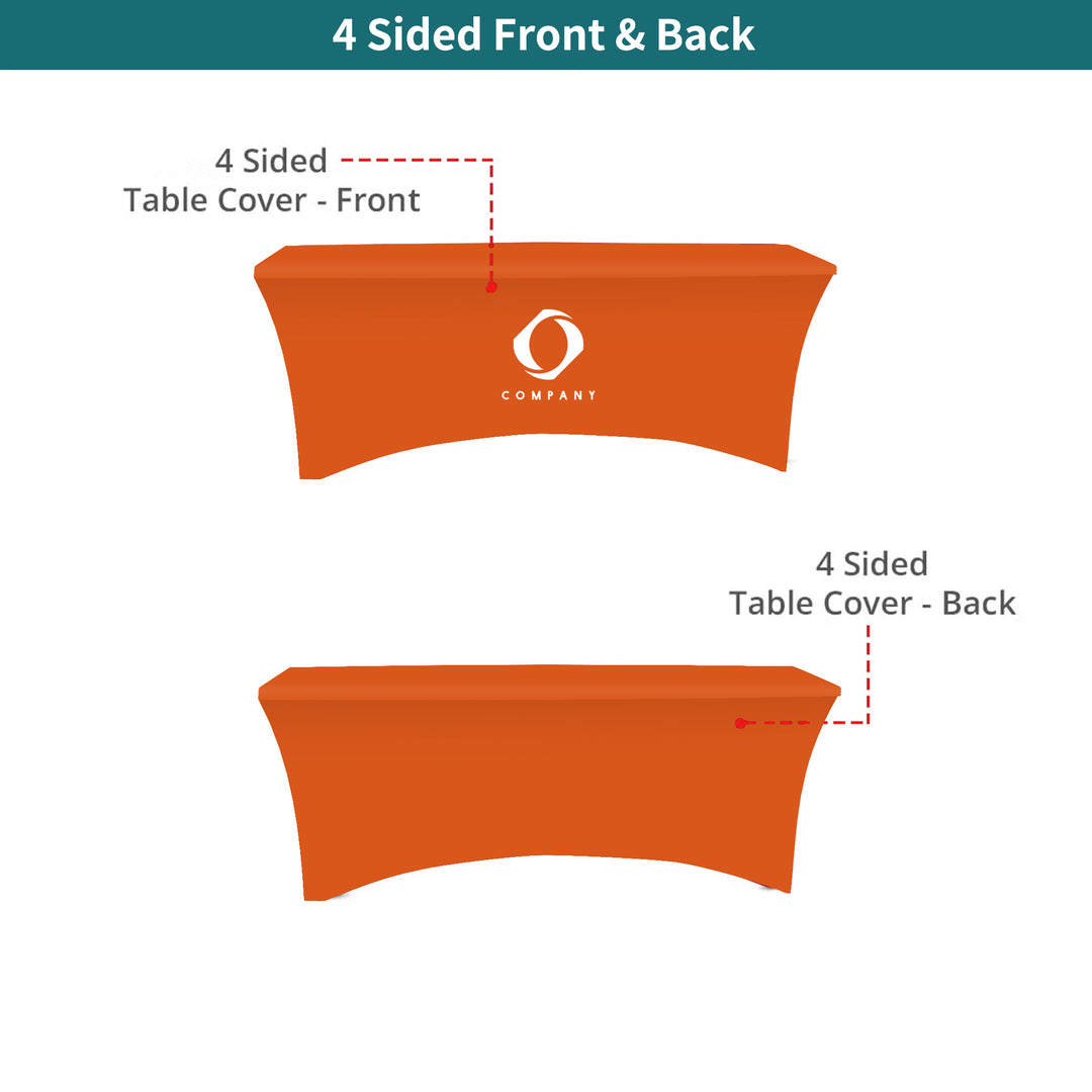 Custom Stretch Table Covers - 4 Sided 036
