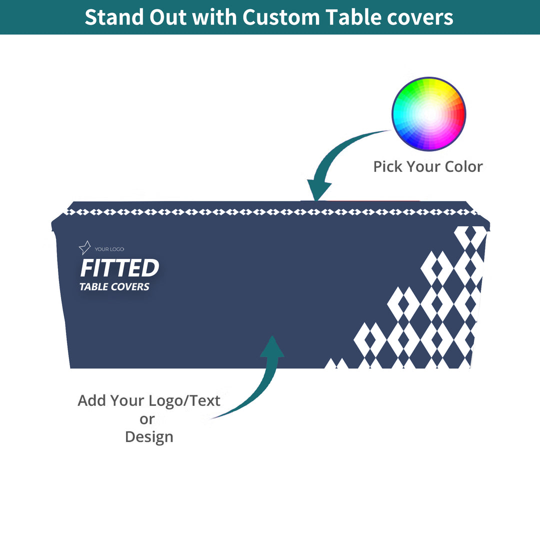 Custom Fitted Tablecloths - 4 Sided 038