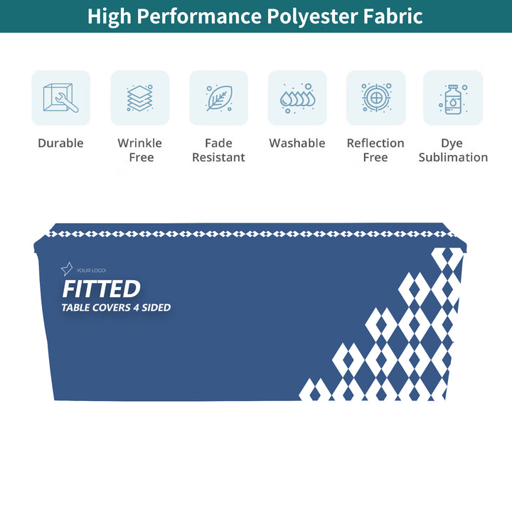 Custom Fitted Tablecloths - Zipper Back 039