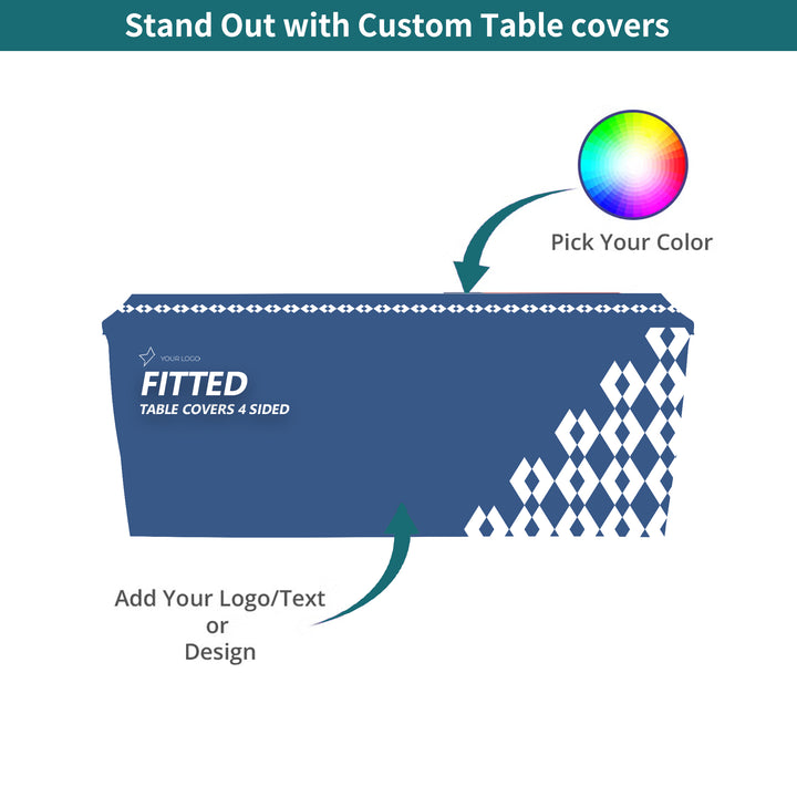 Custom Fitted Tablecloths - Zipper Back 039