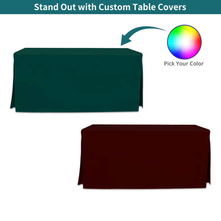 Custom Open Corner Tablecloths - 4 sided 040