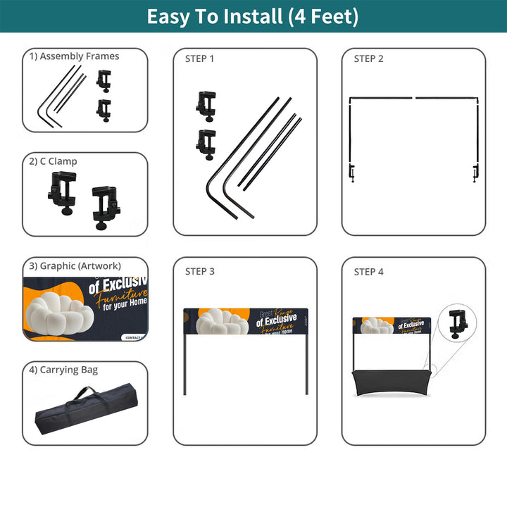 Custom Tabletop Banner - Back Wall Display 042