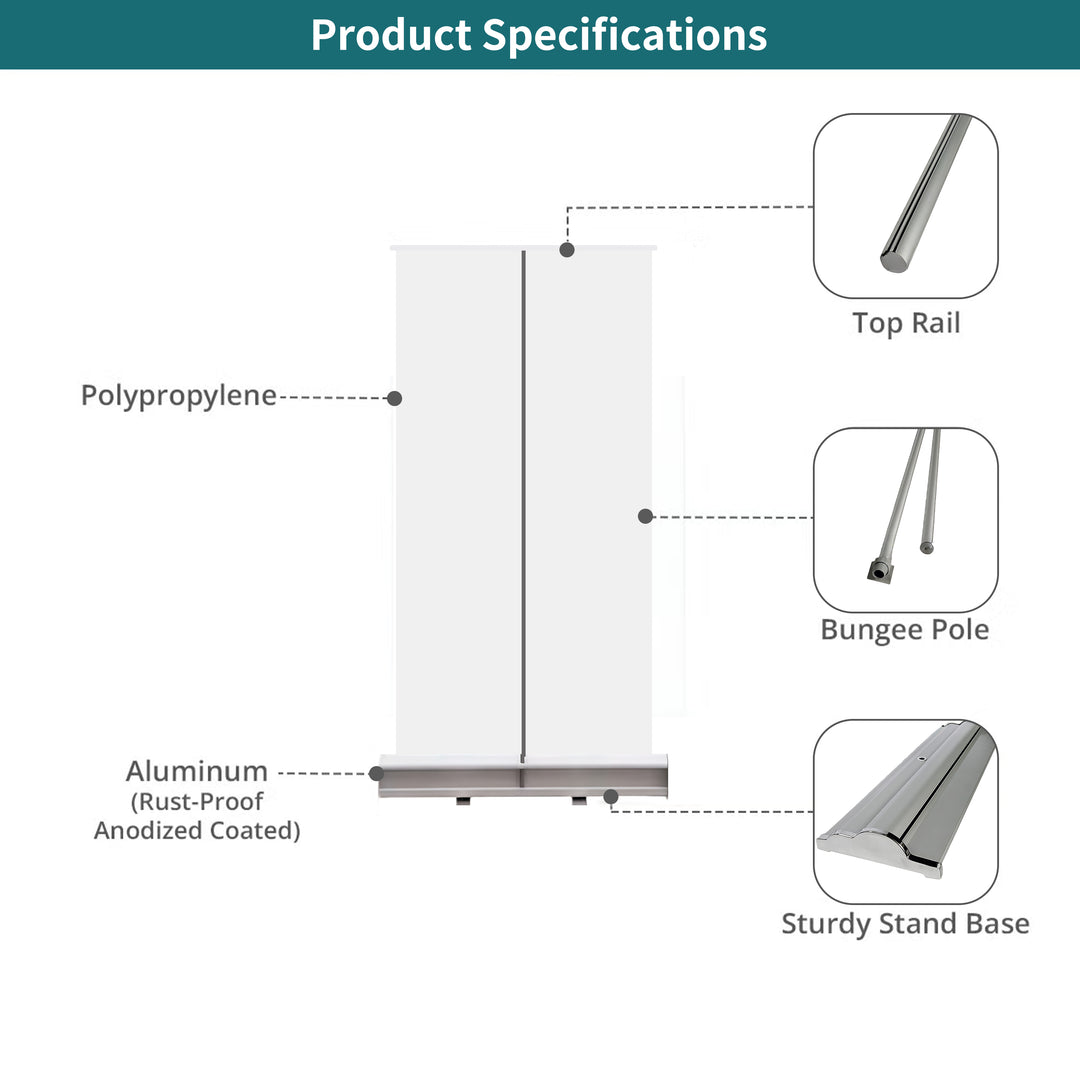 Custom Silverstep Tabletop 24" Retractable Banner Stands 043