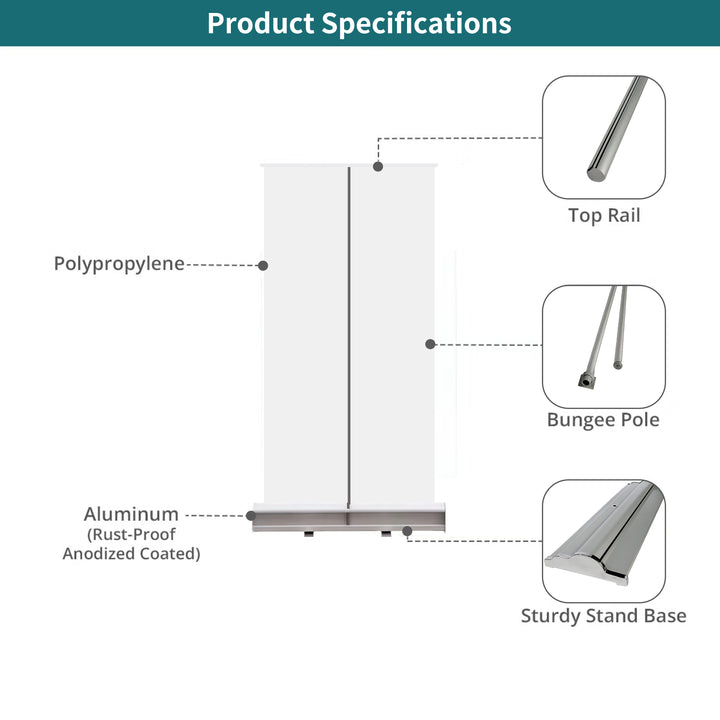 Custom Silverstep Tabletop 24" Retractable Banner Stands 043