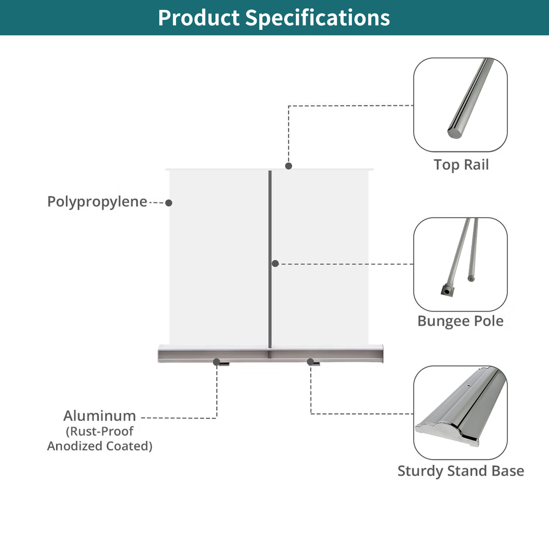Custom Silverstep Tabletop 36" Retractable Banner Stands 044