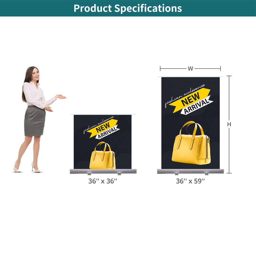 Custom Silverstep Tabletop 36" Retractable Banner Stands 044