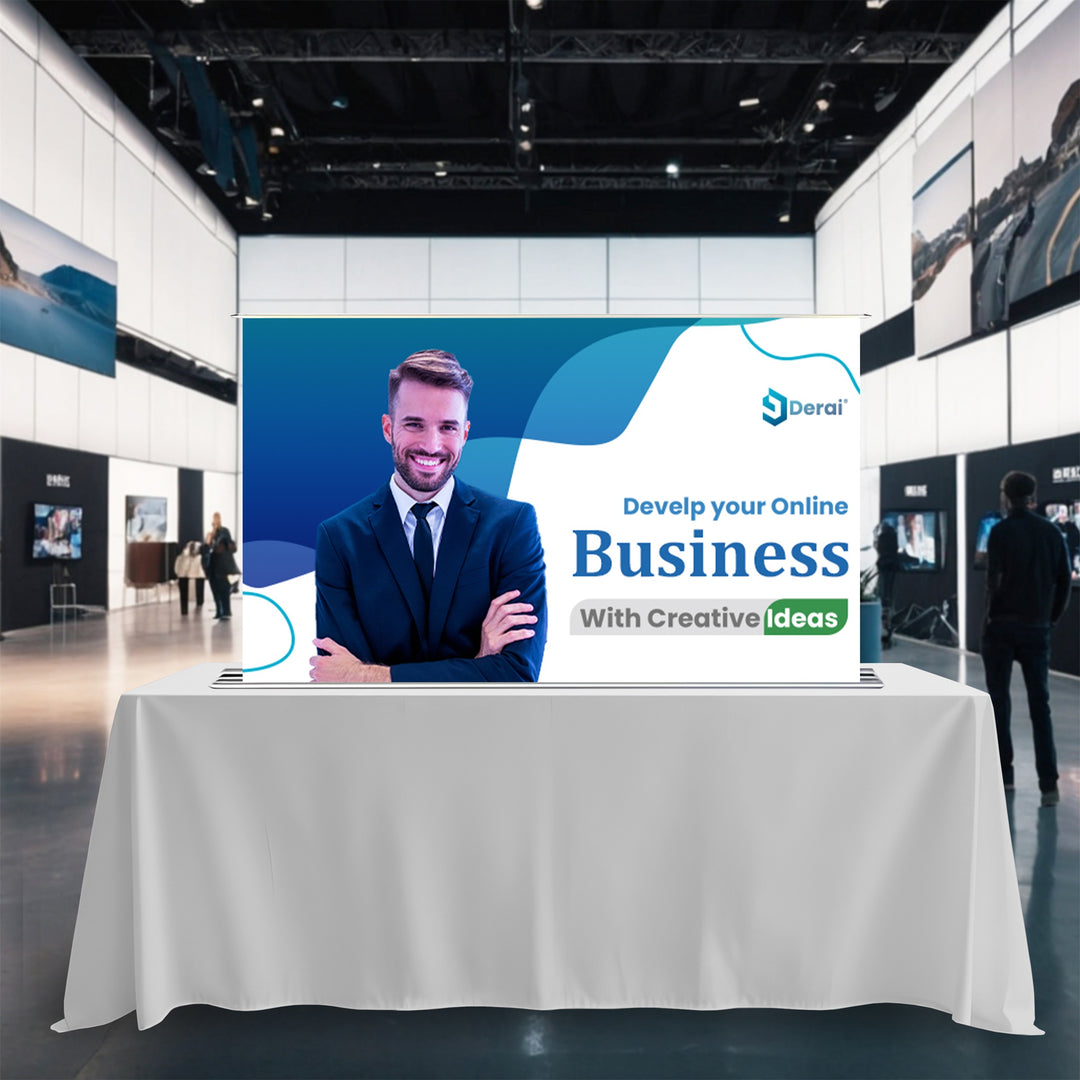 Custom Silverstep Tabletop 60" Retractable Banner Stands 046
