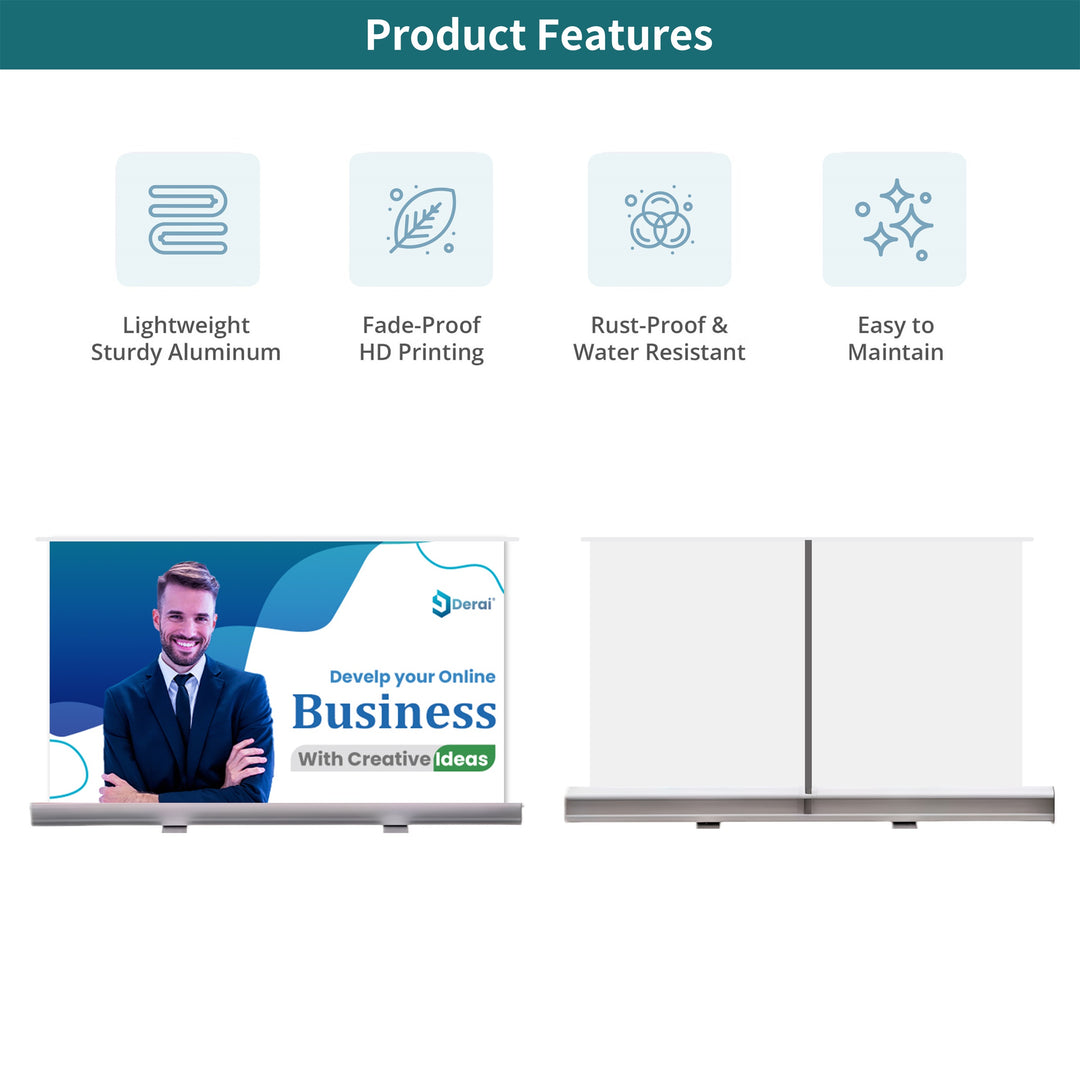 Custom Silverstep Tabletop 60" Retractable Banner Stands 046