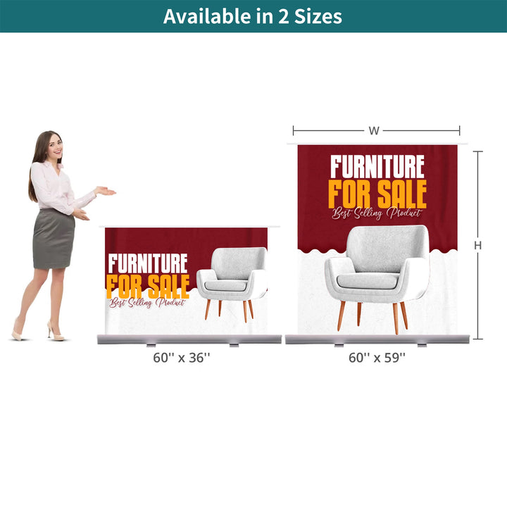 Custom Silverstep Tabletop 60" Retractable Banner Stands 046