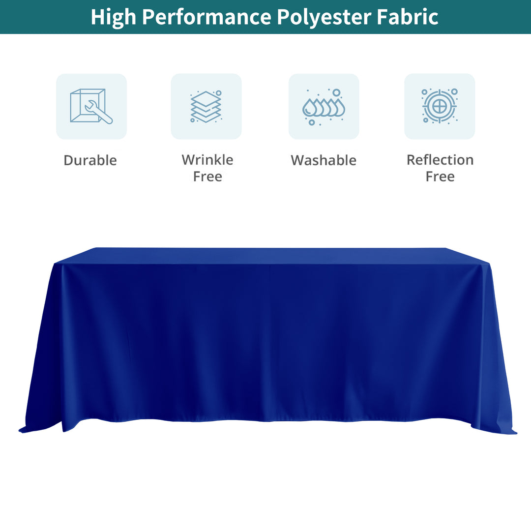 Custom Single Color Table Covers &amp; Tablecloths - 4 Sided 047
