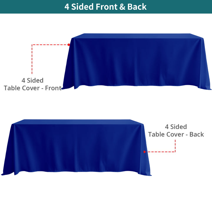 Custom Single Color Table Covers &amp; Tablecloths - 4 Sided 047